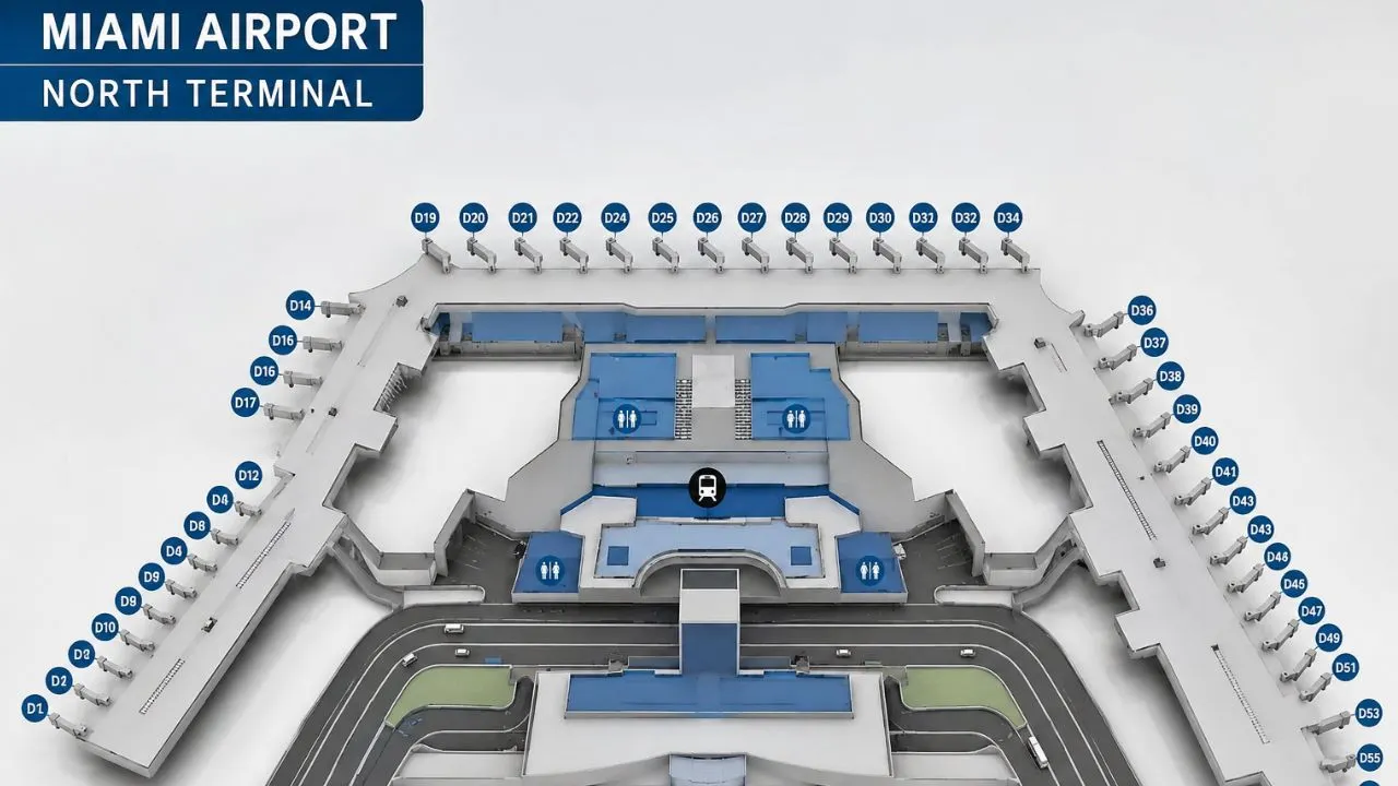 Miami North Terminal: Map and Layout