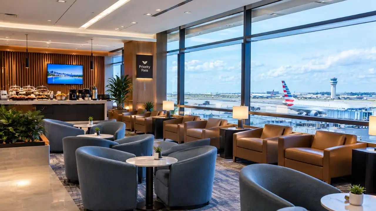 MIA Airport Lounge at Central Terminal seating area