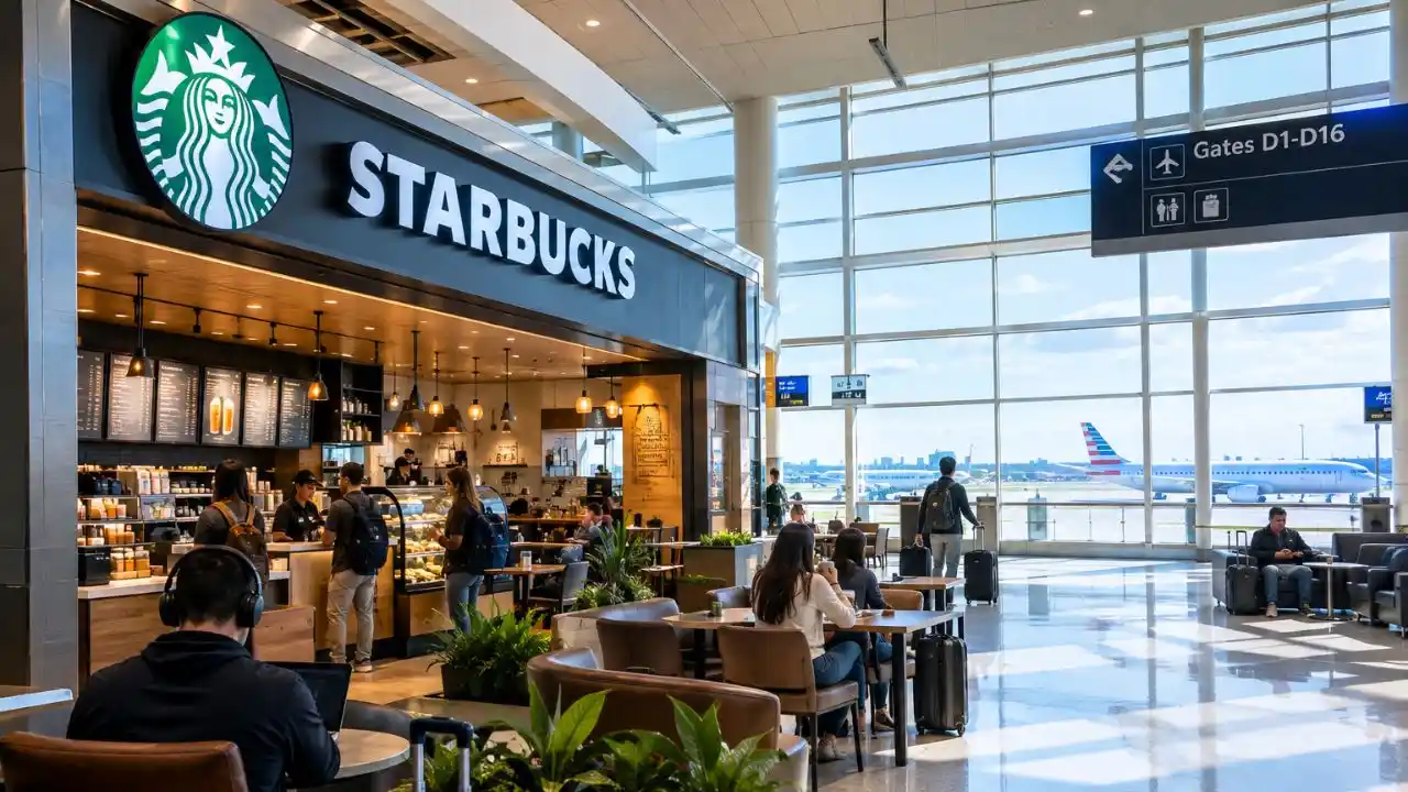 Starbucks coffee at Miami Airport