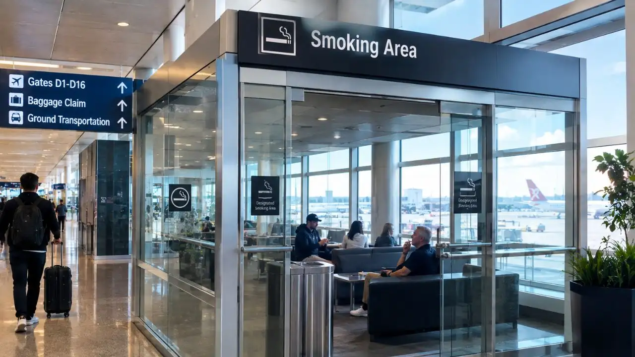 Miami International Airport smoking areas